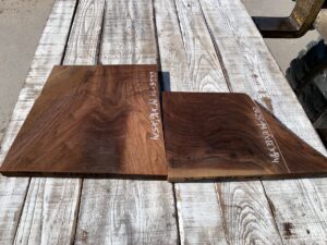 walnut crotches, drawer panels, door panels