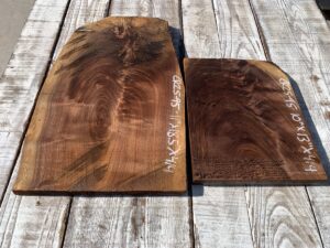 walnut crotches, drawer panels, door panels