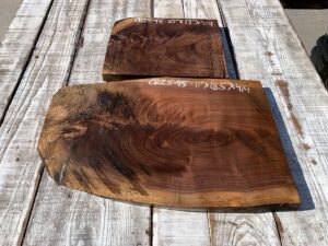 walnut crotches, drawer panels, door panels