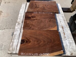 walnut crotches, drawer panels, door panels