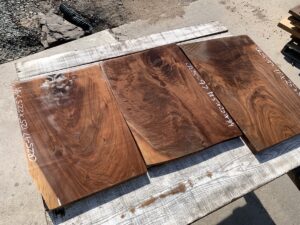 walnut crotches, drawer panels, door panels