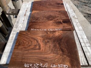 walnut crotches, drawer panels, door panels