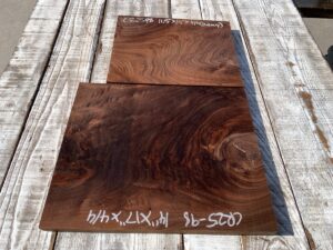 walnut crotches, door panels, drawer panels