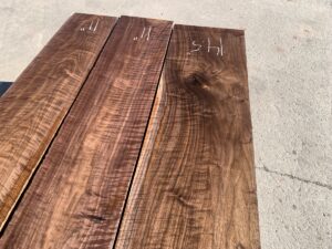 curly walnut lumber, premium curly walnut, unsteamed walnut