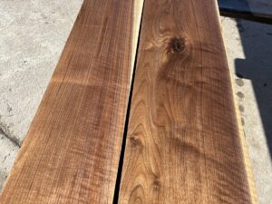 curly quartersawn walnut lumber, premium hardwood, unsteamed walnut