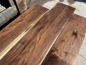 variegated walnut lumber, unsteamed walnut, walnut hardwood
