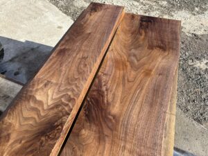 variegated walnut lumber, premium hardwood, unsteamed walnut