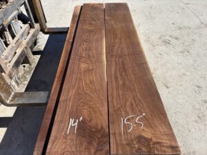 wide figured walnut lumber, premium hardwood, unsteamed walnut