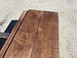 wide figured walnut lumber, premium hardwood, unsteamed walnut