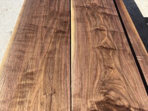 wide figured walnut lumber, premium hardwood, unsteamed walnut