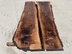 live edge walnut slab, curly walnut slab, unsteamed walnut