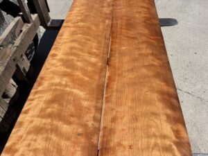 wide curly cherry lumber, hardwood lumber, high quality curly cherry lumber