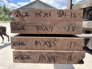 quartersawn walnut lumber, unsteamed walnut, premium hardwood