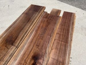 variegated walnut lumber, premium hardwood, unsteamed walnut