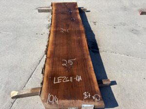 live edge walnut slab, hardwood lumber, unsteamed walnut, premium lumber