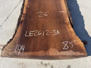 live edge walnut slab, hardwood lumber, unsteamed walnut, walnut bar top